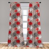 image:imageAmbesonne Paisley Curtains Delicate Bohemian Leafy Motives on Stripes in Neutral Muted Colors Window Treatments 2 Panel Set for Living Room Bedroom Pair of  28 x 63 Warm Taupe Ivory and SepiaRed Grey