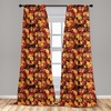 image:imageAmbesonne Paisley Curtains Delicate Bohemian Leafy Motives on Stripes in Neutral Muted Colors Window Treatments 2 Panel Set for Living Room Bedroom Pair of  28 x 63 Warm Taupe Ivory and SepiaCinnamon Amber and Orange
