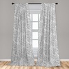 image:imageAmbesonne Paisley Curtains Delicate Bohemian Leafy Motives on Stripes in Neutral Muted Colors Window Treatments 2 Panel Set for Living Room Bedroom Pair of  28 x 63 Warm Taupe Ivory and SepiaWhite and Charcoal