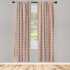 image:imageAmbesonne Paisley Curtains Delicate Bohemian Leafy Motives on Stripes in Neutral Muted Colors Window Treatments 2 Panel Set for Living Room Bedroom Pair of  28 x 63 Warm Taupe Ivory and SepiaBrown Coral