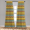 image:imageAmbesonne Paisley Curtains Delicate Bohemian Leafy Motives on Stripes in Neutral Muted Colors Window Treatments 2 Panel Set for Living Room Bedroom Pair of  28 x 63 Warm Taupe Ivory and SepiaYellow Orange