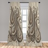 image:imageAmbesonne Paisley Curtains Delicate Bohemian Leafy Motives on Stripes in Neutral Muted Colors Window Treatments 2 Panel Set for Living Room Bedroom Pair of  28 x 63 Warm Taupe Ivory and SepiaWarm Taupe Ivory and Sepia