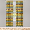 image:imageAmbesonne Paisley Curtains Delicate Bohemian Leafy Motives on Stripes in Neutral Muted Colors Window Treatments 2 Panel Set for Living Room Bedroom Pair of  28 x 63 Warm Taupe Ivory and SepiaYellow Orange