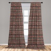 image:imageAmbesonne Paisley Curtains Delicate Bohemian Leafy Motives on Stripes in Neutral Muted Colors Window Treatments 2 Panel Set for Living Room Bedroom Pair of  28 x 63 Warm Taupe Ivory and SepiaMaroon Coral