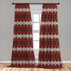 image:imageAmbesonne Paisley Curtains Delicate Bohemian Leafy Motives on Stripes in Neutral Muted Colors Window Treatments 2 Panel Set for Living Room Bedroom Pair of  28 x 63 Warm Taupe Ivory and SepiaRed Brown