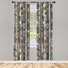 image:imageAmbesonne Paisley Curtains Delicate Bohemian Leafy Motives on Stripes in Neutral Muted Colors Window Treatments 2 Panel Set for Living Room Bedroom Pair of  28 x 63 Warm Taupe Ivory and SepiaTeal Coral and Orange