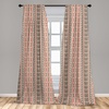image:imageAmbesonne Paisley Curtains Delicate Bohemian Leafy Motives on Stripes in Neutral Muted Colors Window Treatments 2 Panel Set for Living Room Bedroom Pair of  28 x 63 Warm Taupe Ivory and SepiaBrown Coral