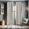 image:imageAmbesonne Paisley Curtains Delicate Bohemian Leafy Motives on Stripes in Neutral Muted Colors Window Treatments 2 Panel Set for Living Room Bedroom Pair of  28 x 63 Warm Taupe Ivory and SepiaBlue Green