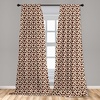 image:imageAmbesonne Paisley Curtains Delicate Bohemian Leafy Motives on Stripes in Neutral Muted Colors Window Treatments 2 Panel Set for Living Room Bedroom Pair of  28 x 63 Warm Taupe Ivory and SepiaWhite Brown