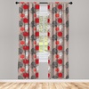 image:imageAmbesonne Paisley Curtains Delicate Bohemian Leafy Motives on Stripes in Neutral Muted Colors Window Treatments 2 Panel Set for Living Room Bedroom Pair of  28 x 63 Warm Taupe Ivory and SepiaRed Grey