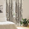 image:imageAmbesonne Paisley Curtains Delicate Bohemian Leafy Motives on Stripes in Neutral Muted Colors Window Treatments 2 Panel Set for Living Room Bedroom Pair of  28 x 63 Warm Taupe Ivory and SepiaWarm Taupe Ivory and Sepia