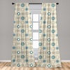 image:imageAmbesonne Paisley Curtains Delicate Bohemian Leafy Motives on Stripes in Neutral Muted Colors Window Treatments 2 Panel Set for Living Room Bedroom Pair of  28 x 63 Warm Taupe Ivory and SepiaBeige Teal