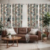 image:imageAmbesonne Paisley Curtains Delicate Bohemian Leafy Motives on Stripes in Neutral Muted Colors Window Treatments 2 Panel Set for Living Room Bedroom Pair of  28 x 63 Warm Taupe Ivory and SepiaTeal Coral and Orange