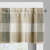 image:imageAmbesonne Plaid Window Valance Pack of 2 Neutral Bohemian Tone Buffalo Tartan Pattern with Oriental Lace Print Eastern Rod Pocket Curtain Valances Kitchen Bedroom 54 X 18Off White Grey Yellow