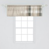 image:imageAmbesonne Plaid Window Valance Pack of 2 Neutral Bohemian Tone Buffalo Tartan Pattern with Oriental Lace Print Eastern Rod Pocket Curtain Valances Kitchen Bedroom 54 X 18Off White Grey Yellow