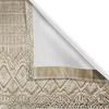 image:imageAmbesonne Plaid Window Valance Pack of 2 Neutral Bohemian Tone Buffalo Tartan Pattern with Oriental Lace Print Eastern Rod Pocket Curtain Valances Kitchen Bedroom 54 X 18Off White Grey Yellow