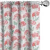 image:imageAmbesonne Floral Curtains Exquisite Floral Inspired Vibrant Toned Branch Blush Baroque Curls Image Window Treatments 2 Panel Set for Living Room Bedroom Pair of  28 x 95 Maroon RoseReseda Green