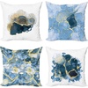 image:imageAmbesonne Marble Print Throw Pillow Cushion Case Pack of 4 Contemporary Greyscale Hazy Hues and Neutral Stone Like Motifs Print Modern Accent DoubleSided Digital Printing 20 Beige Pale Sky Blue