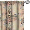 image:imageAmbesonne Neutral Window Curtains Pack of 2 Cartoonish Bears Nordic Scandi Themed Leaves Botanical Hearts Minimal Tones Lightweight Set with Rod Pocket 4 Panels of  28 x 95 Grey Tan and IvoryBlack Pink