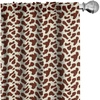 image:imageAmbesonne Paisley Curtains Delicate Bohemian Leafy Motives on Stripes in Neutral Muted Colors Window Treatments 2 Panel Set for Living Room Bedroom Pair of  28 x 63 Warm Taupe Ivory and SepiaWhite Brown