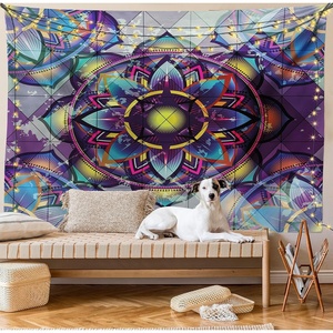 image:imageAmbesonne Desert Tapestry Footprints on Sand Dunes at Sunrise Hot Dubai Landscape Travel Destination Wide Wall Hanging for Bedroom Living Room Dorm 60 X 40 Dark Orange YellowLilac Blue