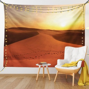 image:imageAmbesonne Desert Tapestry Footprints on Sand Dunes at Sunrise Hot Dubai Landscape Travel Destination Wide Wall Hanging for Bedroom Living Room Dorm 60 X 40 Dark Orange YellowYellow Orange