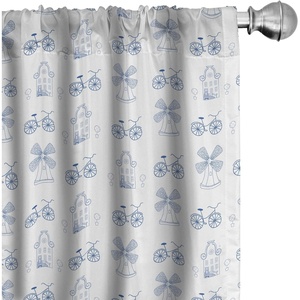 image:imageAmbesonne Floral Curtains Exquisite Floral Inspired Vibrant Toned Branch Blush Baroque Curls Image Window Treatments 2 Panel Set for Living Room Bedroom Pair of  28 x 95 Maroon RoseNight Blue