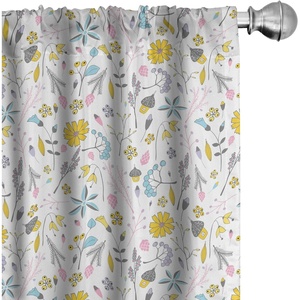 image:imageAmbesonne Floral Curtains Exquisite Floral Inspired Vibrant Toned Branch Blush Baroque Curls Image Window Treatments 2 Panel Set for Living Room Bedroom Pair of  28 x 95 Maroon RoseMustard Pink Blue