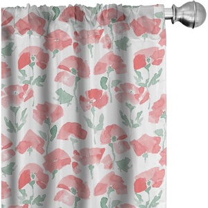 image:imageAmbesonne Floral Curtains Exquisite Floral Inspired Vibrant Toned Branch Blush Baroque Curls Image Window Treatments 2 Panel Set for Living Room Bedroom Pair of  28 x 95 Maroon RoseReseda Green