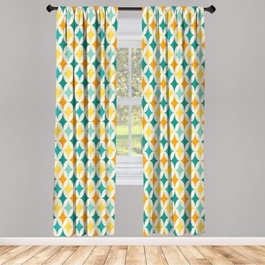image:imageAmbesonne Floral Window Curtains Minimalist Design Cozy Neutral Farmhouse Plaid with Leaves and Flowers Lightweight Decorative 2Panel Set amp Rod Pocket Pair of  28 x 95 Sage Green Blue YellowBlue Yellow