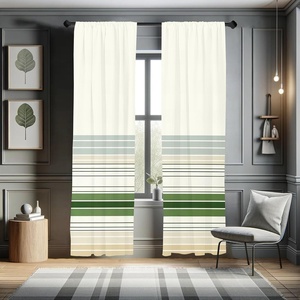 image:imageAmbesonne Floral Window Curtains Minimalist Design Cozy Neutral Farmhouse Plaid with Leaves and Flowers Lightweight Decorative 2Panel Set amp Rod Pocket Pair of  28 x 95 Sage Green Blue YellowEggshell Olive Green