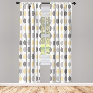 image:imageAmbesonne Floral Window Curtains Minimalist Design Cozy Neutral Farmhouse Plaid with Leaves and Flowers Lightweight Decorative 2Panel Set amp Rod Pocket Pair of  28 x 95 Sage Green Blue YellowPale Yellow