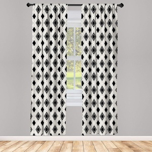 image:imageAmbesonne Floral Window Curtains Minimalist Design Cozy Neutral Farmhouse Plaid with Leaves and Flowers Lightweight Decorative 2Panel Set amp Rod Pocket Pair of  28 x 95 Sage Green Blue YellowCream Black