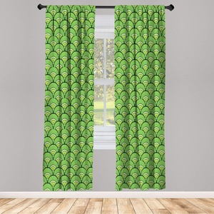image:imageAmbesonne Floral Window Curtains Minimalist Design Cozy Neutral Farmhouse Plaid with Leaves and Flowers Lightweight Decorative 2Panel Set amp Rod Pocket Pair of  28 x 95 Sage Green Blue YellowApple Green
