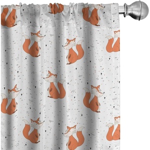 image:imageAmbesonne Neutral Window Curtains Pack of 2 Cartoonish Bears Nordic Scandi Themed Leaves Botanical Hearts Minimal Tones Lightweight Set with Rod Pocket 4 Panels of  28 x 95 Grey Tan and IvorySeafoam Orange
