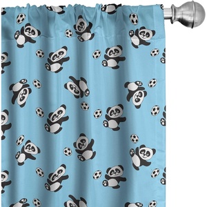 image:imageAmbesonne Neutral Window Curtains Pack of 2 Cartoonish Bears Nordic Scandi Themed Leaves Botanical Hearts Minimal Tones Lightweight Set with Rod Pocket 4 Panels of  28 x 95 Grey Tan and IvoryWhite Aqua