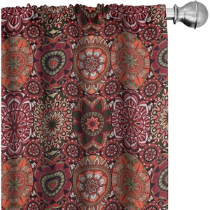 image:imageAmbesonne Neutral Window Curtains Pack of 2 Cartoonish Bears Nordic Scandi Themed Leaves Botanical Hearts Minimal Tones Lightweight Set with Rod Pocket 4 Panels of  28 x 95 Grey Tan and IvoryVermilion Ruby
