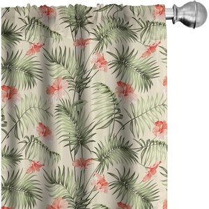 image:imageAmbesonne Neutral Window Curtains Pack of 2 Cartoonish Bears Nordic Scandi Themed Leaves Botanical Hearts Minimal Tones Lightweight Set with Rod Pocket 4 Panels of  28 x 95 Grey Tan and IvorySalmon Peach