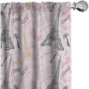 image:imageAmbesonne Neutral Window Curtains Pack of 2 Cartoonish Bears Nordic Scandi Themed Leaves Botanical Hearts Minimal Tones Lightweight Set with Rod Pocket 4 Panels of  28 x 95 Grey Tan and IvoryPastel Pink