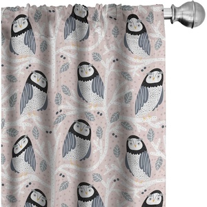 image:imageAmbesonne Neutral Window Curtains Pack of 2 Cartoonish Bears Nordic Scandi Themed Leaves Botanical Hearts Minimal Tones Lightweight Set with Rod Pocket 4 Panels of  28 x 95 Grey Tan and IvoryRose Blue