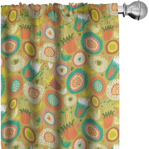 image:imageAmbesonne Neutral Window Curtains Pack of 2 Cartoonish Bears Nordic Scandi Themed Leaves Botanical Hearts Minimal Tones Lightweight Set with Rod Pocket 4 Panels of  28 x 95 Grey Tan and IvoryKhaki