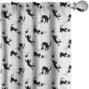 image:imageAmbesonne Neutral Window Curtains Pack of 2 Cartoonish Bears Nordic Scandi Themed Leaves Botanical Hearts Minimal Tones Lightweight Set with Rod Pocket 4 Panels of  28 x 95 Grey Tan and IvoryBlack White