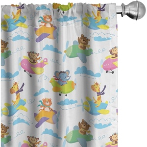 image:imageAmbesonne Neutral Window Curtains Pack of 2 Cartoonish Bears Nordic Scandi Themed Leaves Botanical Hearts Minimal Tones Lightweight Set with Rod Pocket 4 Panels of  28 x 95 Grey Tan and IvoryBlue Pink