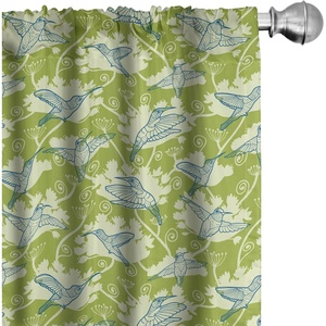image:imageAmbesonne Neutral Window Curtains Pack of 2 Cartoonish Bears Nordic Scandi Themed Leaves Botanical Hearts Minimal Tones Lightweight Set with Rod Pocket 4 Panels of  28 x 95 Grey Tan and IvorySoft Green