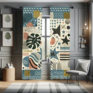 image:imageAmbesonne Neutral Window Curtains Pack of 2 Exotic Botanical Illustration of Leaves Pastel Tones Ferns and Palms Lightweight Set amp Rod Pocket 4 Panels of  28 x 63 Pale Reseda Green CoconutSlate Blue Eggshell Fawn