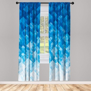 image:imageAmbesonne Neutral Window Curtains Pack of 2 Exotic Botanical Illustration of Leaves Pastel Tones Ferns and Palms Lightweight Set amp Rod Pocket 4 Panels of  28 x 63 Pale Reseda Green CoconutLight Blue