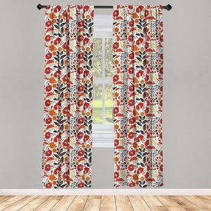 image:imageAmbesonne Paisley Curtains Bohemian Design Creamy Neutral Colored Ornament Ethnic Floral Leafy Window Treatments 2 Panel Set for Living Room Bedroom Pair of  28 x 63 Ivory Pale Sepia DimgrayPale Maroon Orange Grey