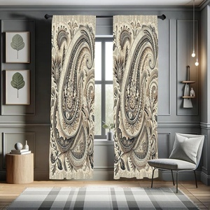 image:imageAmbesonne Paisley Curtains Bohemian Design Creamy Neutral Colored Ornament Ethnic Floral Leafy Window Treatments 2 Panel Set for Living Room Bedroom Pair of  28 x 63 Ivory Pale Sepia DimgrayIvory Pale Sepia Dimgray