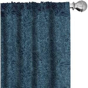 image:imageAmbesonne Paisley Curtains Bohemian Design Creamy Neutral Colored Ornament Ethnic Floral Leafy Window Treatments 2 Panel Set for Living Room Bedroom Pair of  28 x 63 Ivory Pale Sepia DimgrayTurquoise Blue