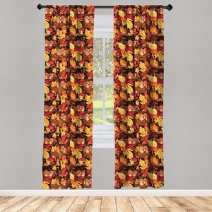 image:imageAmbesonne Paisley Curtains Delicate Bohemian Leafy Motives on Stripes in Neutral Muted Colors Window Treatments 2 Panel Set for Living Room Bedroom Pair of  28 x 63 Warm Taupe Ivory and SepiaCinnamon Amber and Orange